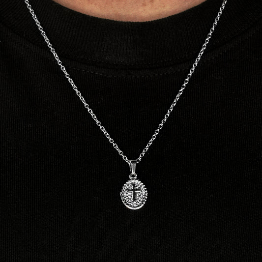 OVAL CROSS PENDANT