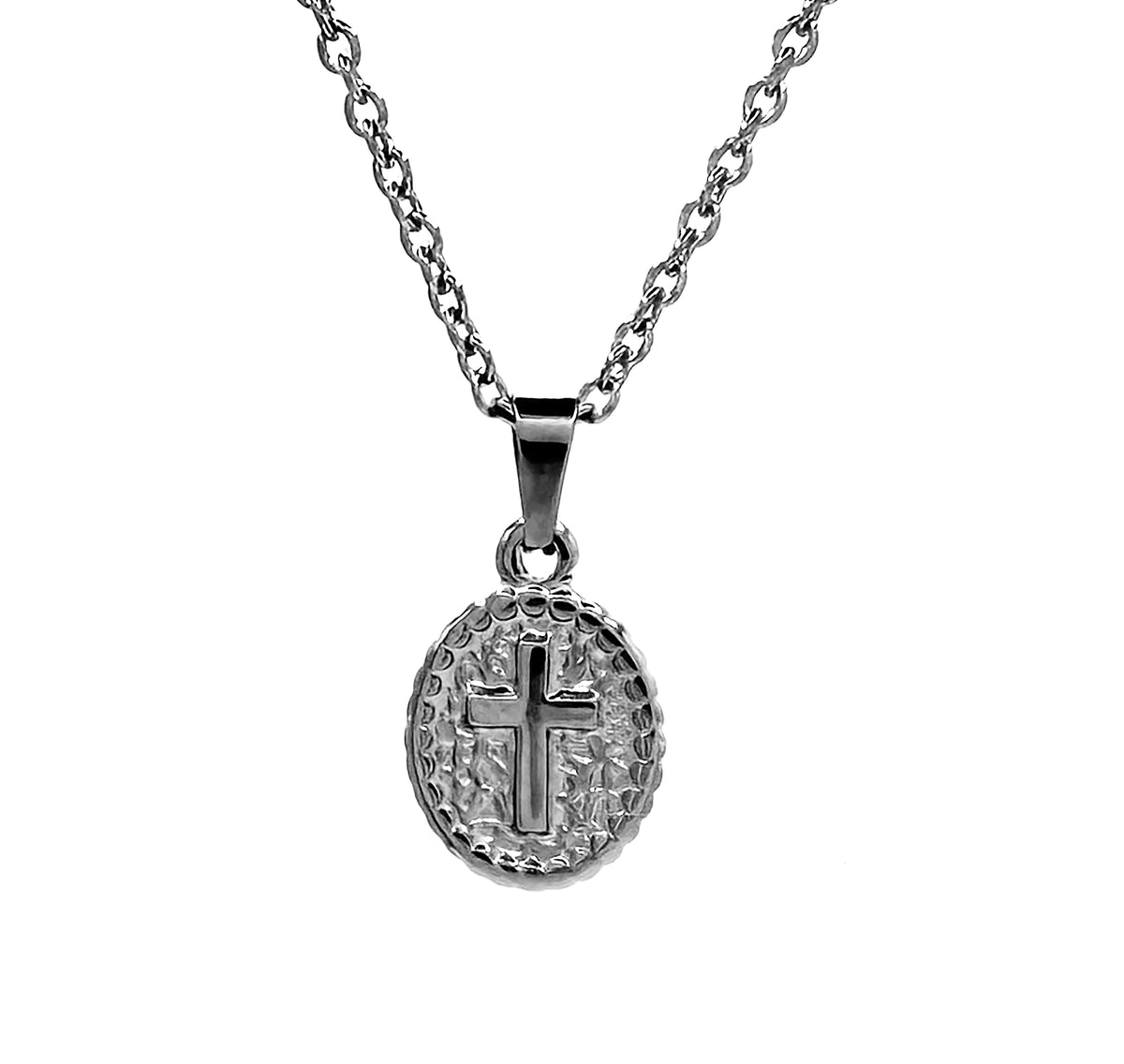 OVAL CROSS PENDANT