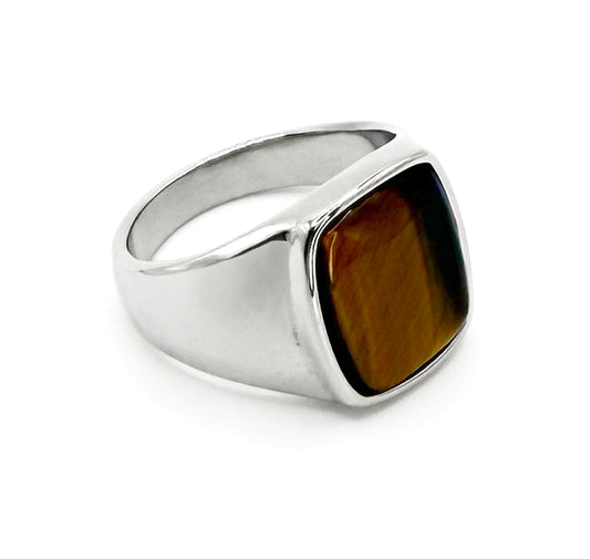 BROWN OUTLIER SIGNET RING