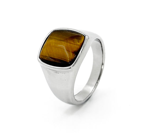 BROWN OUTLIER SIGNET RING